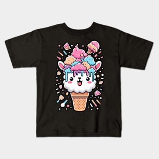 Very sweet llama ice cream Kids T-Shirt